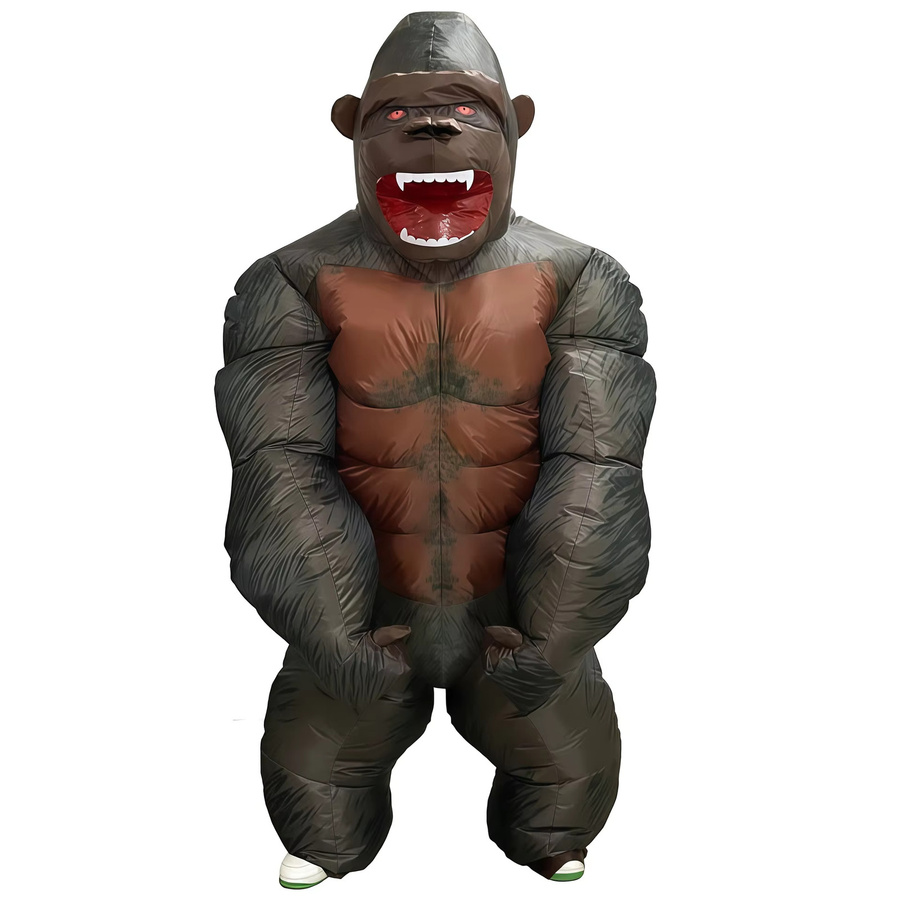 Vajra Gorilla aufblasbares Kostüm, Cartoon Puppe, Blau - Bild 2