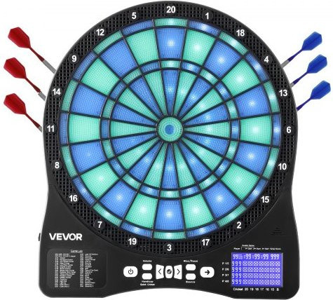 VEVOR Elektronische Dartscheibe mit LED-Beleuchtung für 8 Spieler - Bild 1