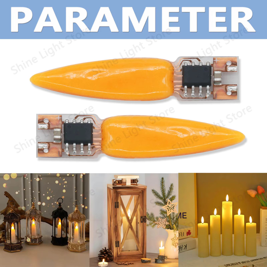 DT&ZM LED-Blitzkerzen mit 2 Modi und Flammen-Filament-Diode, 3 V, Orange - Bild 5