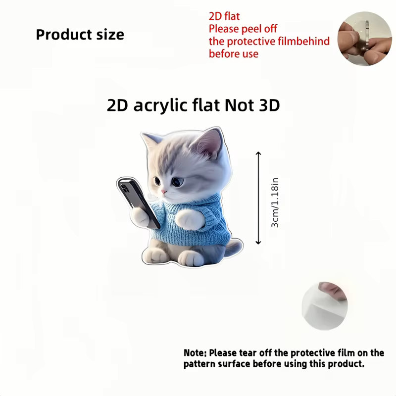 2 Stück süße Katze Kabelprotektoren im Kätzchen-Design für iPhone und USB-C Ladekabel, Mehrfarbig - Bild 4