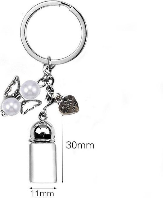 HKyo Schlüsselanhänger Glas, Transparenter Anhänger, Unisex - Bild 1