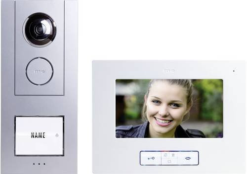M-e modern-electronics VISTUS VD ALU-6710 S Video-Türsprechanlage kabelgebunden in Silber und Anthrazit aus Aluminium - Bild 1