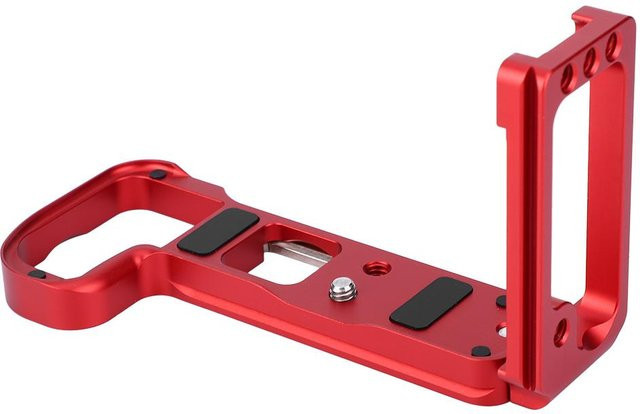 Dehnbare Schnellwechselplatte aus Aluminiumlegierung mit L-förmigem Griff für Nikon Z7 und Nikon Z6 in Schwarz und Rot - Bild 1