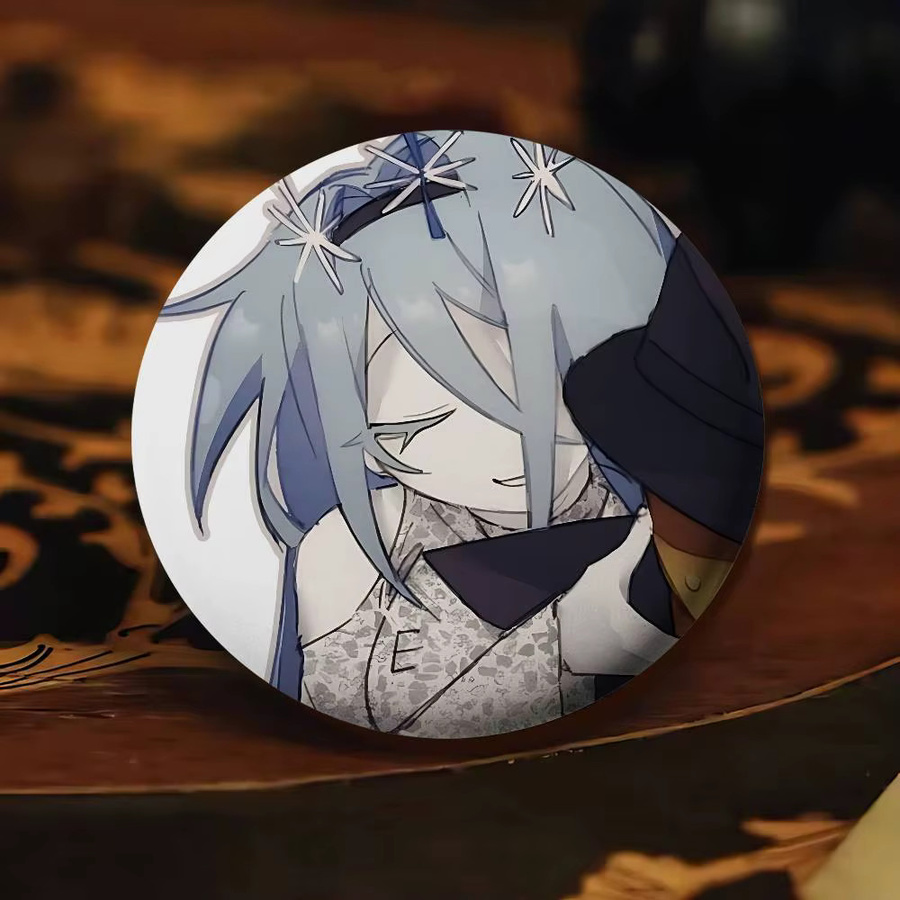 Bilibili Azure Anime Anstecknadeln aus Metall, runde Brosche in Multicolour für deine Umhängetasche - Bild 4