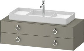 Duravit Waschtischunterschrank White Tulip in White, B/T/H: 130 x 55 x 40,8 cm - Bild 1