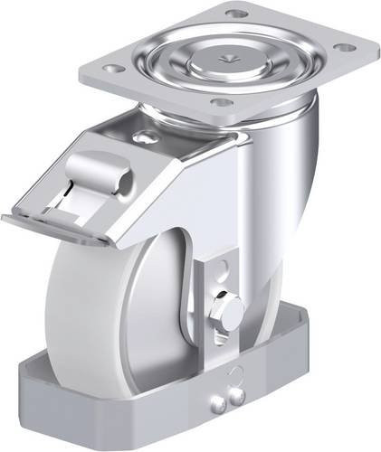 Blickle Stahlblech-Lenkrolle LH-PO 150G-FI-FA-FS in Silber, Rad-Durchmesser: 150 mm, Tragfähigkeit: 400 kg - Bild 1