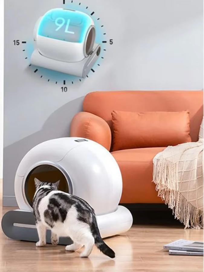 Pet Smart Automatische Katzentoilette in Weiß mit Geruchskontrolle und geschlossener Bauweise - Bild 2