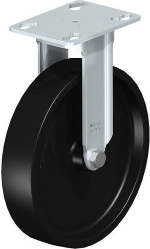Blickle Bockrolle BKPA-POA 150G in Schwarz mit Kunststoffrad und Bodenplatte, Rad-Durchmesser: 15 cm, Tragfähigkeit: 110 kg - Bild 1
