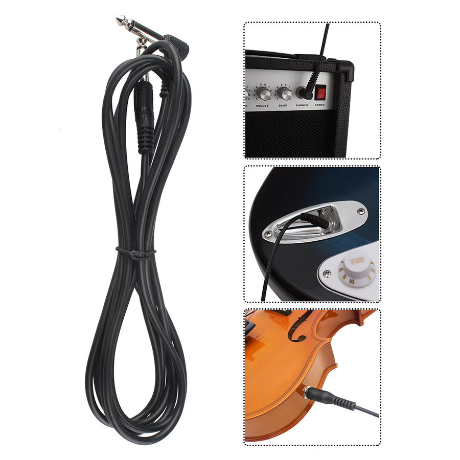 IRIN Gitarrenkabel in Schwarz, 3m Audiokabel mit Rauschunterdrückung für Verstärker und Instrumente - Bild 2