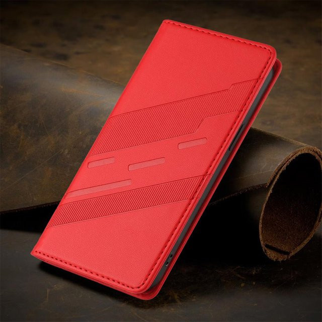 Magnetische Flip-Leder-Handyhülle für Samsung Galaxy A57 A37 A17 A07 A56 A36 A26 A16 A06 A55 A35 A25 A15 A05 A05S mit Geldbörse in Rot - Bild 1
