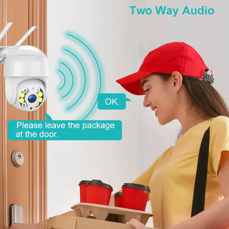 DDBROUGEN 8MP 4K IP PTZ Speed Dome Kamera mit Auto Tracking und WLAN für Smart Home und Outdoor, Weiß - Bild 2