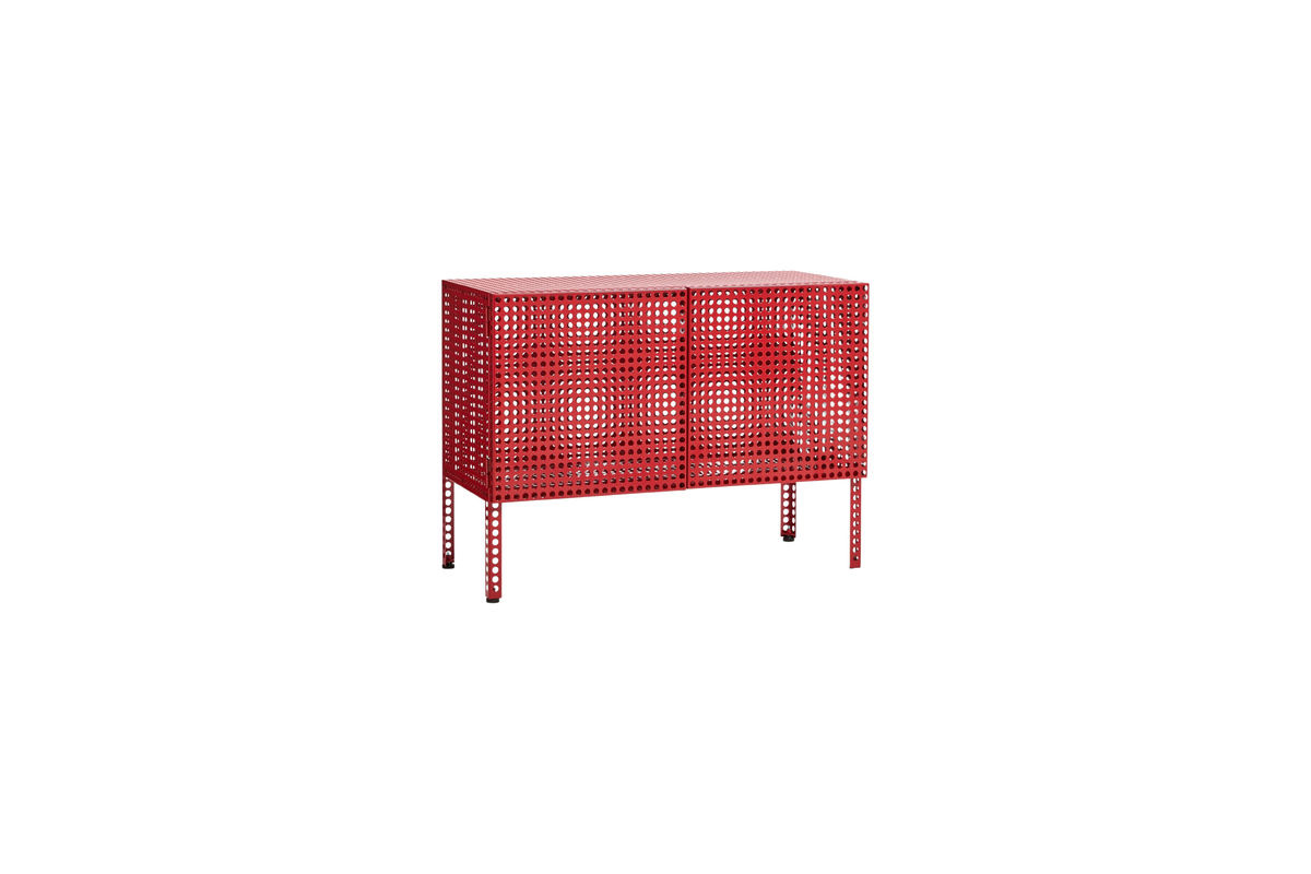 HAY Perforated Cabinet in Rot aus Metall - Bild 4