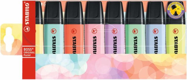 STABILO Textmarker Boss Original Pastell Set mit 8 Farben in Multicolour - Bild 1