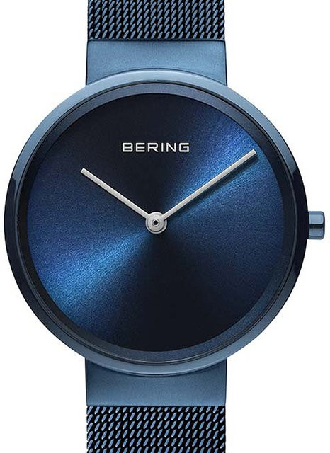 Bering Damenuhr Classic, Quarz, Edelstahl, Blau, 31 mm, 5 ATM - Bild 1