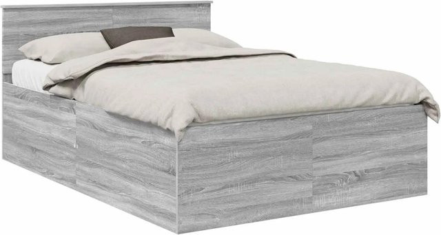 vidaXL Bettrahmen aus Holzwerkstoff in Grau Sonoma, B/T/H: 150 x 200 x 90 cm - Bild 1