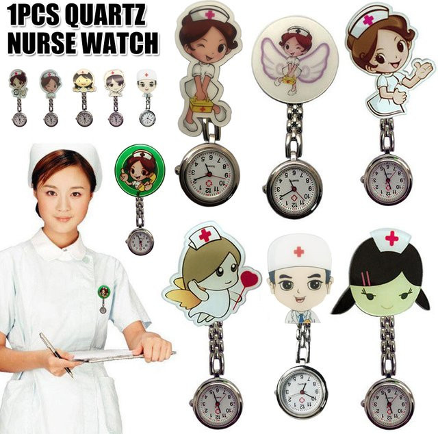 Taschenuhr Quarz, Messing, Weiß, Damen - Bild 1