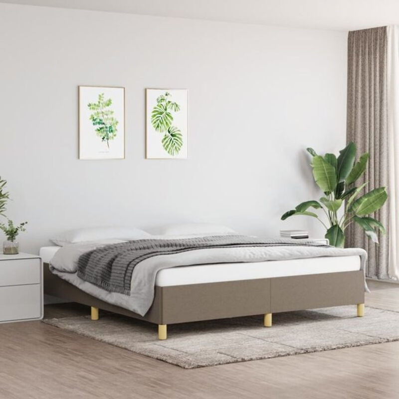Vidaxl Boxspringbett Modern aus Stoff in Taupe Meliert B/T: 180 x 200 cm - Bild 1