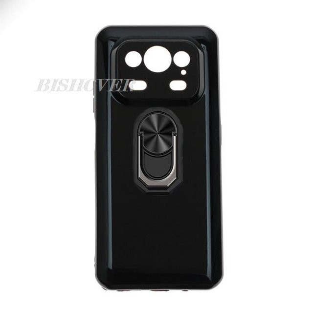 Ulefone Armor 25T Pro 5G Handyhülle aus weichem TPU Silikon mit Rückseitigem Ringhalter in Transparent/Schwarz - Bild 1