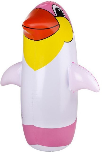 Bixing Aufblasbarer Stehaufmann Pinguin, rosa, 45cm - Bild 1
