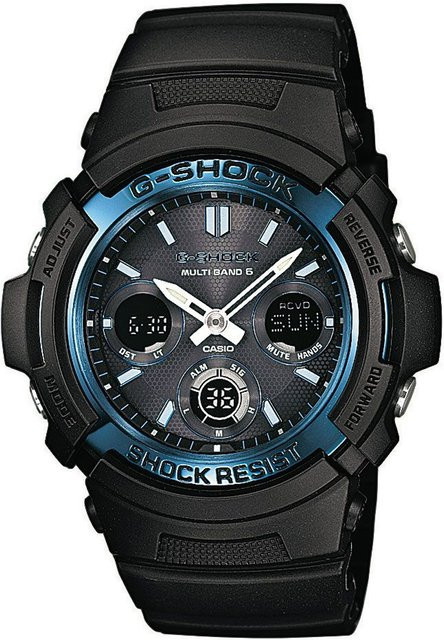 Casio G-Shock Armbanduhr, Solar, Analog-Digital, Kunststoff, Grau, 46 mm, Herren - Bild 1