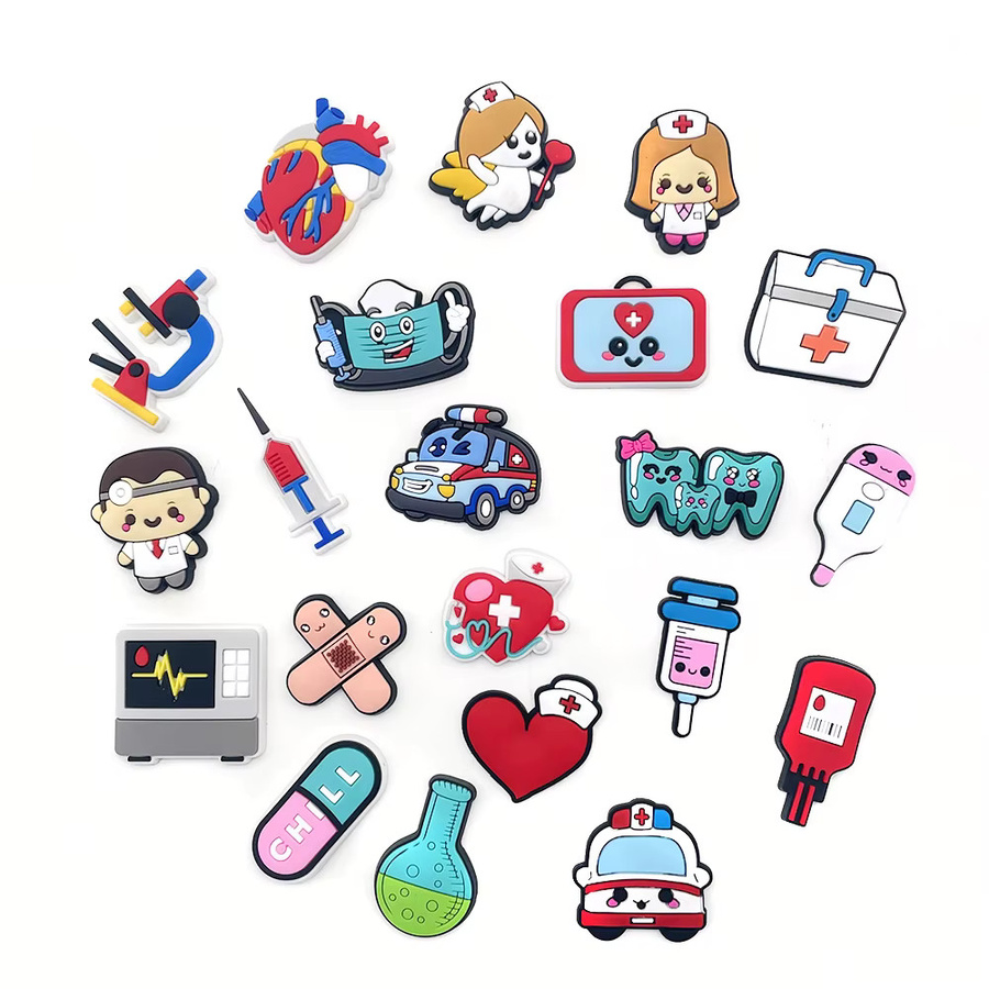 MEIDEJIE Schuh-Charms, 30 Stück/Set, PVC, medizinische Versorgung - Bild 3
