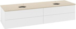 V&B Waschtischunterschrank Antao mit Beleuchtung, Weiß lackiert, B/T: 160 x 50 cm - Bild 1