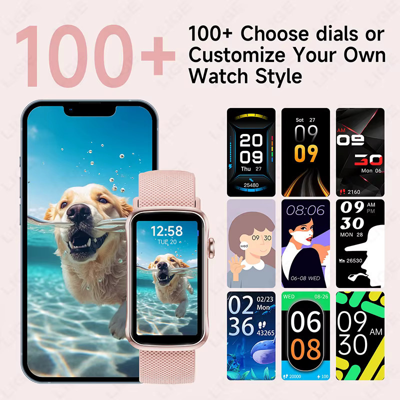 LIGE Smartwatch, Schwarz, Silikon, Unisex - Bild 3