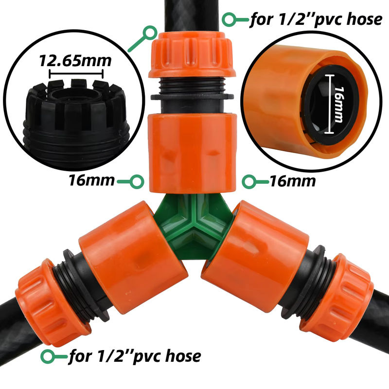 KESLA 6-teiliges Garten-Schnellkupplungs-Set in Grün mit 16mm Schlauchverbinder und 1/2'' Kupplungsadapter als Reparatur- und Verlängerungsset - Bild 3