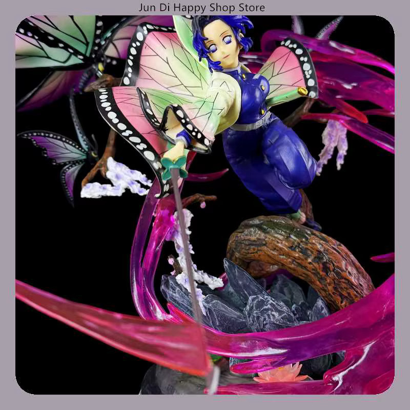 Bandai Dämonentöter Kocho Shinobu, Anime Figur Statue, 33 cm, Lila Rosa - Bild 3