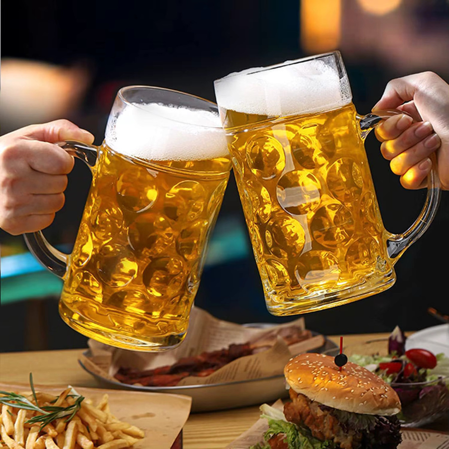 Wiederverwendbarer Acryl-Bierkrug aus Kunststoff, transparent, 1 l - Bild 5