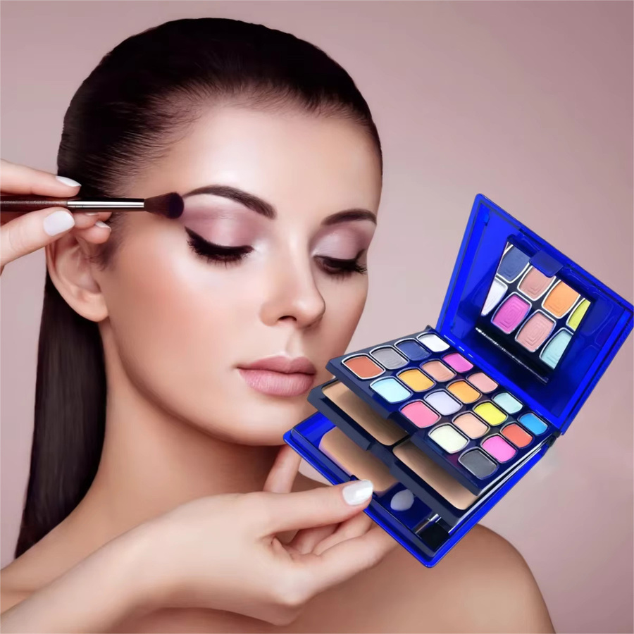 Multifunktionale Make-up-Palette mit Lidschatten, Rouge, Puder und Lipgloss, 30 Farben - Bild 4