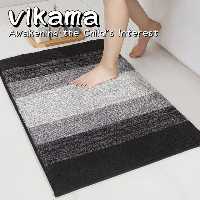 VIKAMA Minimalistische Badematte mit Farbverlauf, ultra-saugfähig und rutschfest, maschinenwaschbar, B/T: 60 x 40 cm - Bild 1