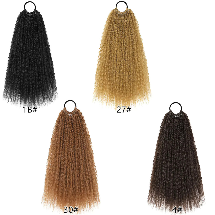 Synthetischer Afro Kinky Curly Kunst-Pferdeschwanz, 18 Zoll, Damen - Bild 5