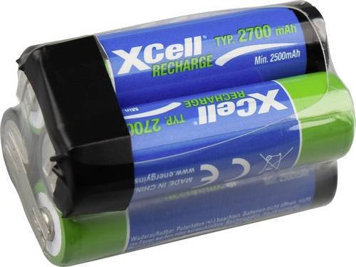 XCell Akkupack 4x Mignon AA NiMH 4.8V 2700mAh in Blau - Bild 1