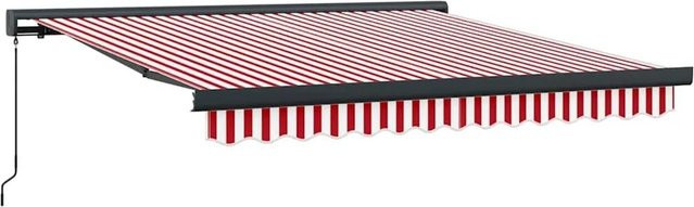 vidaXL Einziehbare Markise Rot-weiß aus Polyester und Metall B/T: 300 x 250 cm - Bild 1