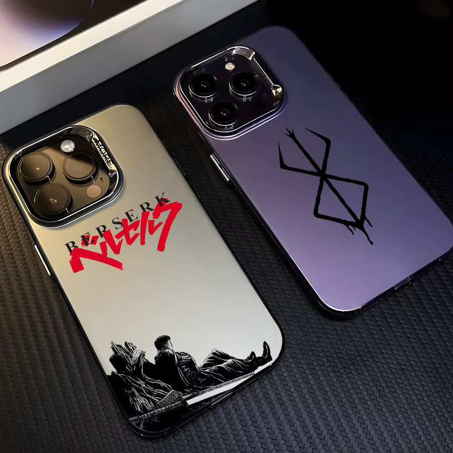 B-Berserk Designer Handyhülle für iPhone 11 bis 17 Pro Max mit Matt Laser Aurora Effekt in Weiß - Bild 2