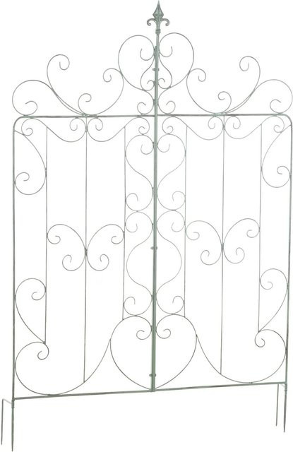 DELUKE Rankgitter JORIS Rankhilfe aus Metall in Antik-Grün für Kletterpflanzen und Gartendekoration B/T/H: 99 x 2 x 133 cm - Bild 1