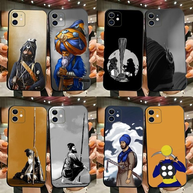 Nihang Singh Sikh Pioneer Silikon Handyhülle für iPhone in Schwarz - Bild 1
