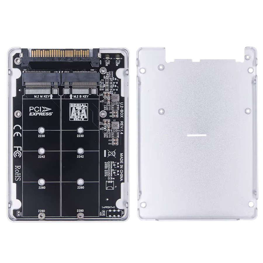 M.2 NVMe zu U.2 SFF-8639 Adapterkarte mit Gehäuse für M.2 SSD zu PCI-e U.2 Konvertierung - Bild 2