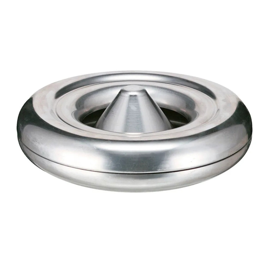 PROREGAL Feuerlöschender Tischaschenbecher aus Aluminium in Silber, H x Ø: 6 x 25 cm - Bild 2