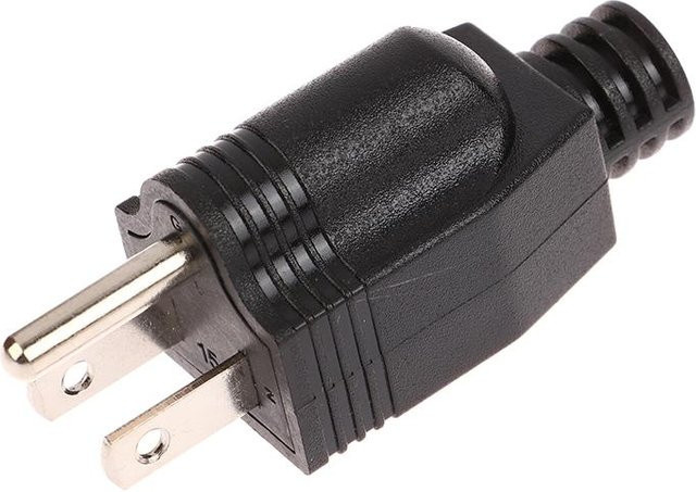 HKyo Amerikanischer Stromstecker Adapter 5-15P AC Schwarz - Bild 1
