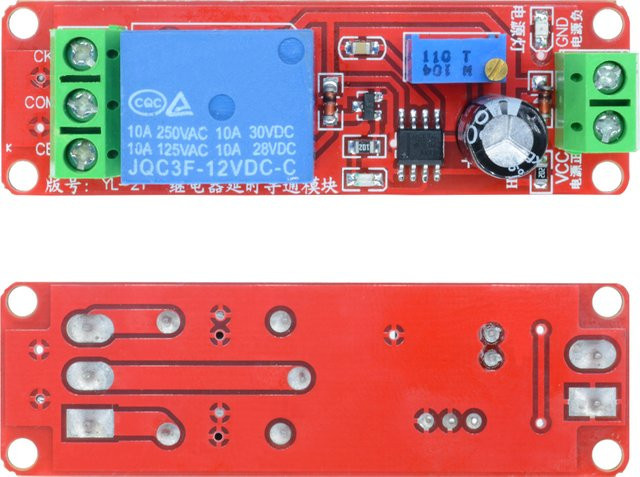 Aideepen NE555 Zeitverzögerungsrelais DC5V 12V mit einstellbarem Timer 0-10S für Pulsgeneration und Arbeitszyklus - Bild 1
