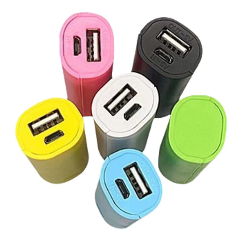 ESHYLALA Tragbare Shell 18650 Power Bank Mini Ladebox für Handy und MP3 MP4 in Grün und Multicolour - Bild 2