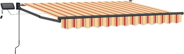vidaXL Manuelle Gelenkarmmarkise mit LEDs in Mehrfarbig, B: 350 cm, T: 200 cm - Bild 1