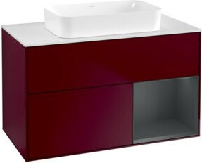 V&B Waschtischunterschrank Finion Wandbeleuchtung in Lackoptik Breite: 100 cm, Tiefe: 60,3 cm - Bild 1
