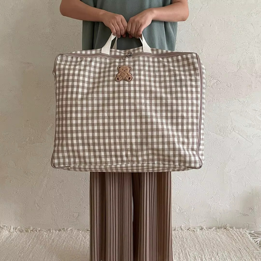 Wasserdichter Baby-Organizer aus Leinwand in Beige zur Aufbewahrung von Decken und Spielzeug - Bild 2