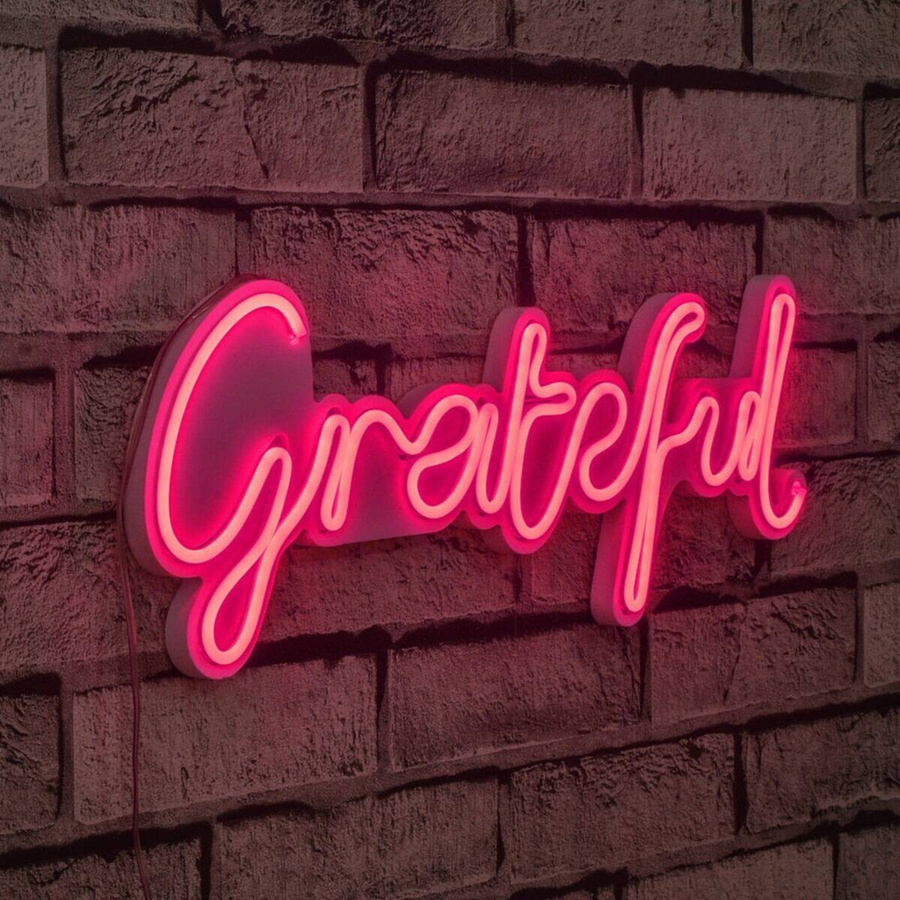 Opviq LED-Wandleuchte Neon Flex in Rosa aus PVC, B/H/T: 44 x 18 x 2 cm - Bild 2