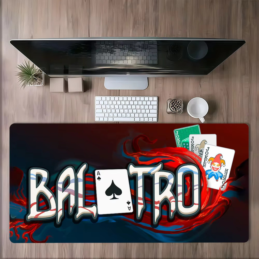 B-Balatro J-Joker Gaming-Mauspad rutschfest und verdickt als große Schreibunterlage mit Randverstärkung in Multicolour - Bild 4