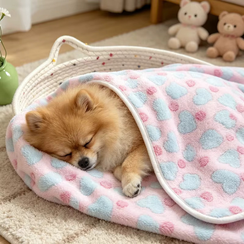 KEMORELA Haustierdecke für Hunde und Katzen, maschinenwaschbar, pink - Bild 2