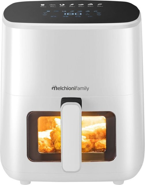Melchioni Heißluftfritteuse 5L Air Fryer mit 1400W, 7 Programmen und Digital Display in Weiß - Bild 1